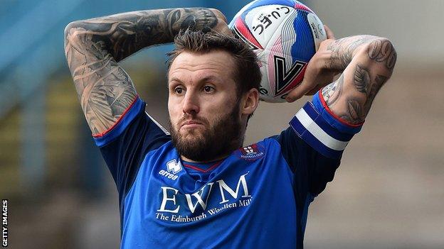 Nick Anderton in action for Carlisle United