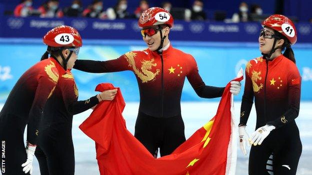 China's short-track mixed relay team