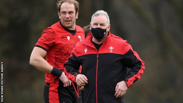 Wales captain Alun Wyn Jones and head coach Wayne Pivac preparing for the trip to Rome