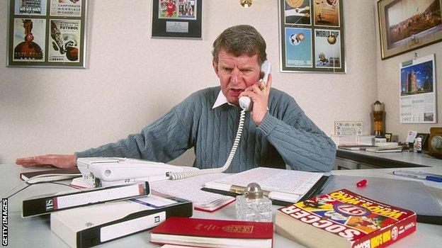 John Motson at home in 1997