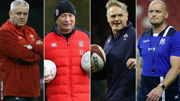 Warren Gatland, Eddie Jones., Joe Schmidt, Gregor Townsend