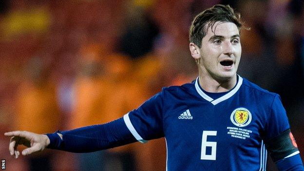 Kenny McLean in action for Scotland