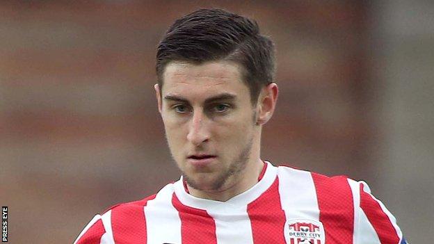 Aaron Barry scored the second goal of his Derry City career