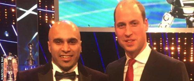 Marcellus Baz with Prince William