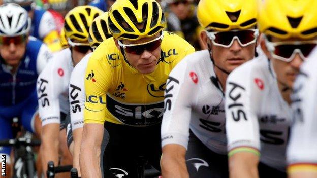 Chris Froome on stage 10 of the Tour de France