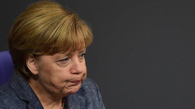 Angela Merkel in the Bundestag