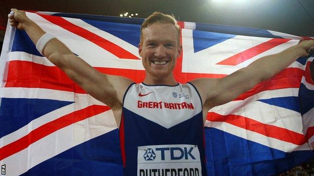 Rutherford claimed the World outdoor title in 2015
