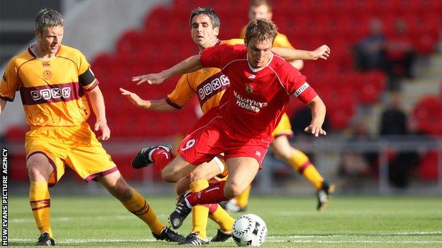 Rhys Griffiths is the Cyrmu Premier's second all-time record goal-scorer