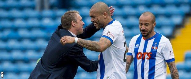 Kilmarnock's Lee Clark and Josh Magennis