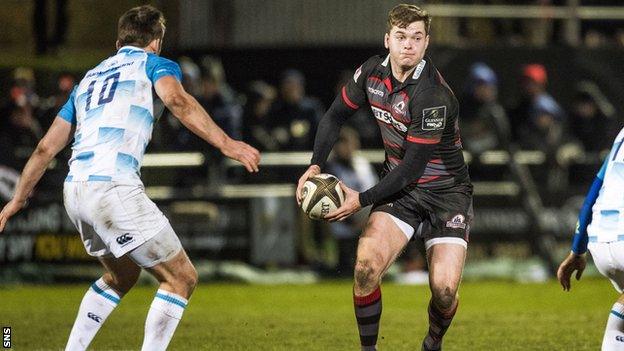 Edinburgh centre Chris Dean against Leinster