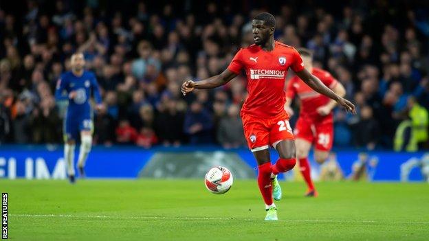 Saidou Khan playing for Chesterfield in the FA Cup