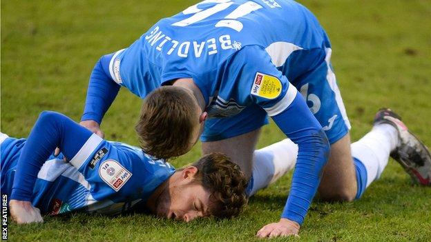 Fifteen minutes of stoppage time were added after Barrow's Luke James was knocked unconscious