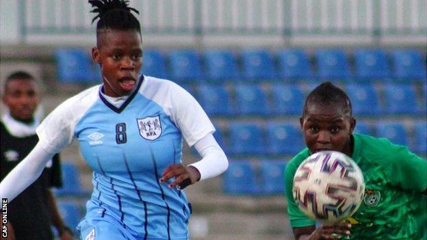 Botswana Women in action against Zimbabwe