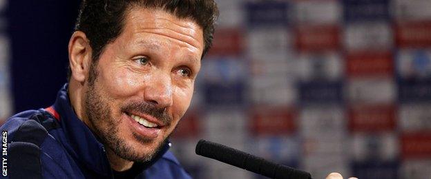 Atletico Madrid's head coach Diego Simeone