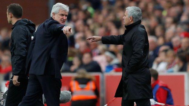 Mark Hughes and Jose Mourinho