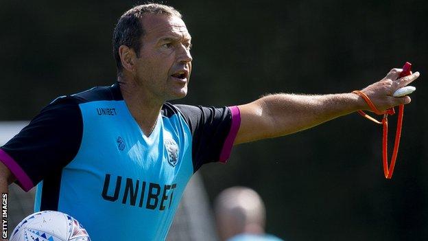 Colin Calderwood trains Aston Villa training