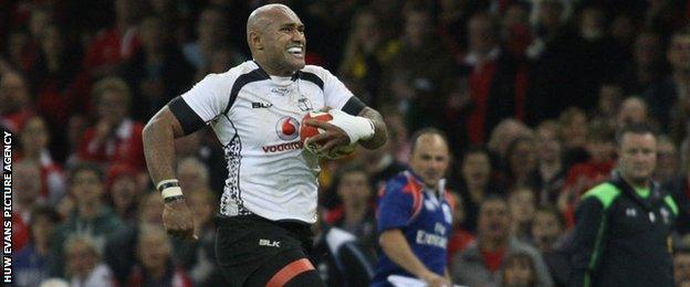 Nemani Nadolo races away to score a try against Wales in November 2014