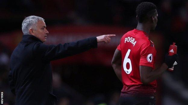 Jose Mourinho and Paul Pogba