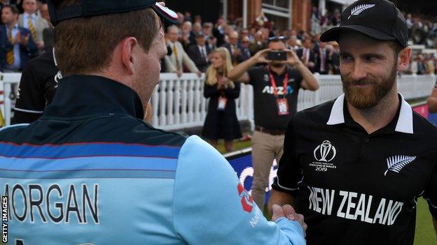 England captain Eoin Morgan and New Zealand skipper Kane Williamson