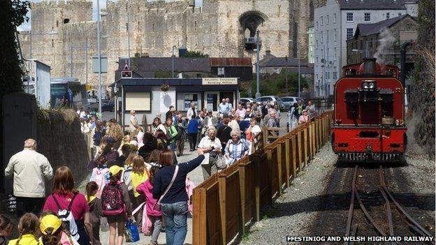 The Wales Highland Railway Station in Caernarfon