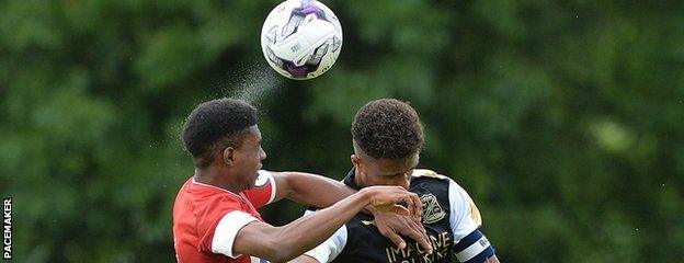 Action as Ghana side Right to Dream beat Swindon Town 8-1 in the Junior Section