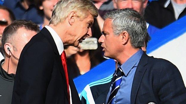 Arsenal manager Arsene Wenger (left) and Chelsea boss Jose Mourinho