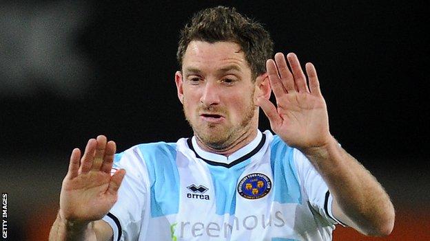 Shrewsbury Town striker Scott Vernon