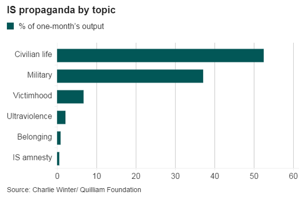 ISIS propaganda by type and frequency