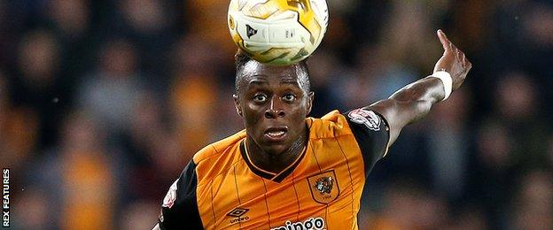 Moses Odubajo in action for Hull City