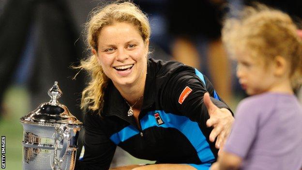 Kim Clijsters and daughter Jada