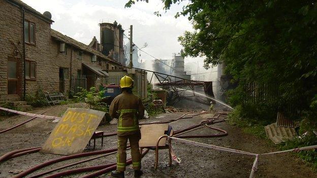 Site scene Bosley explosion