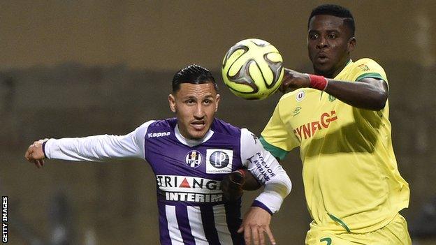 Papy Djilobodji playing for Nantes