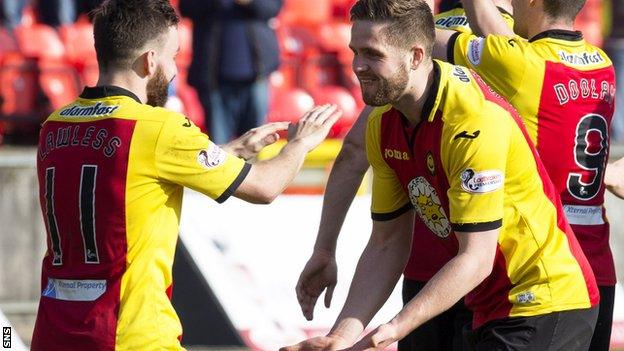 Partick Thistle celebrate