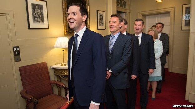 Osborne and treasury team