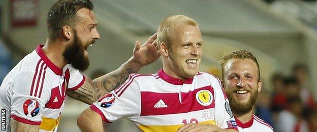 Steven Naismith scored Scotland's final goal of the doomed Euro 2016 qualifying campaign