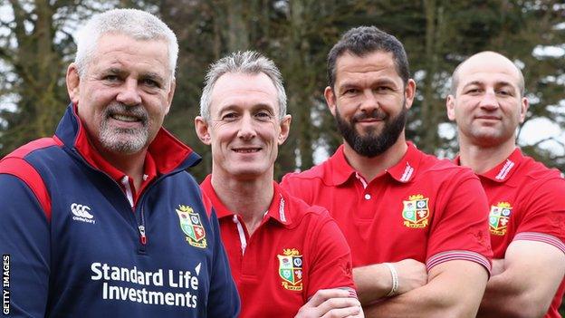 Warren Gatland, Rob Howley, Andy Farrell and Steve Borthwick