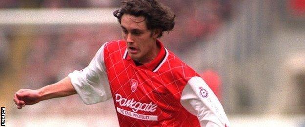 Paul Hurst was on the winning side for Rotherham United against Shrewsbury at Wembley in 1996 in the Auto Windscreens Shield