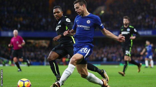 Chelsea defender Cesar Azpilicueta