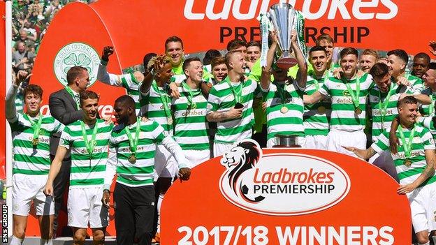 Celtic have won seven league titles in a row