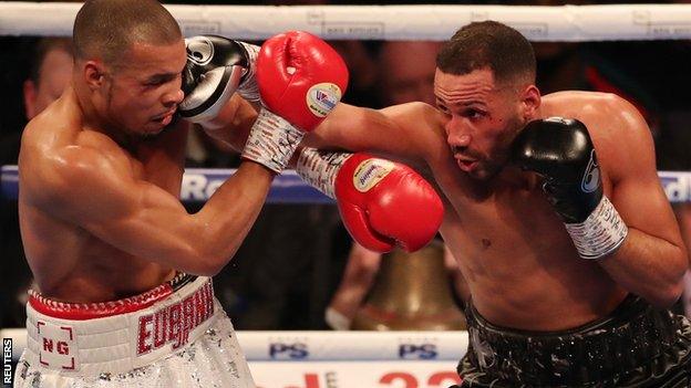 DeGale (right) moved more fluently around the midway point but punched sparingly