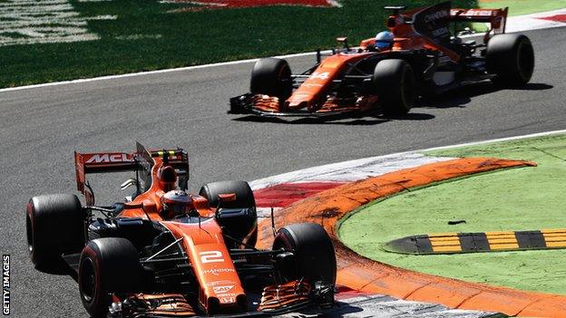 Alonso and Vandoorne of McLaren