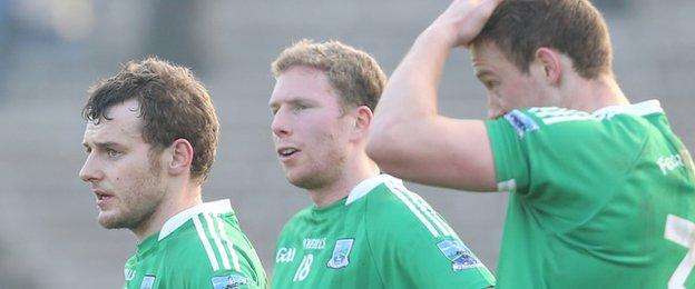 Fermanagh's Declan McCusker, Darryl Keenan and Che Cullen