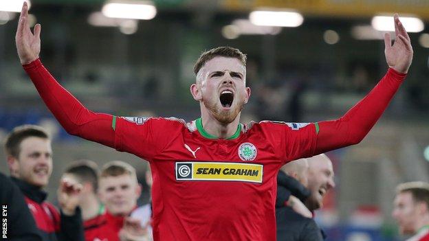 Rory Donnelly scored twice for Cliftonville in their most recent meeting with Ballymena United