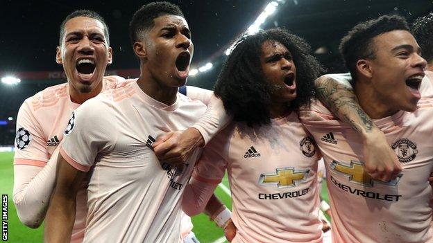 Manchester United celebrate