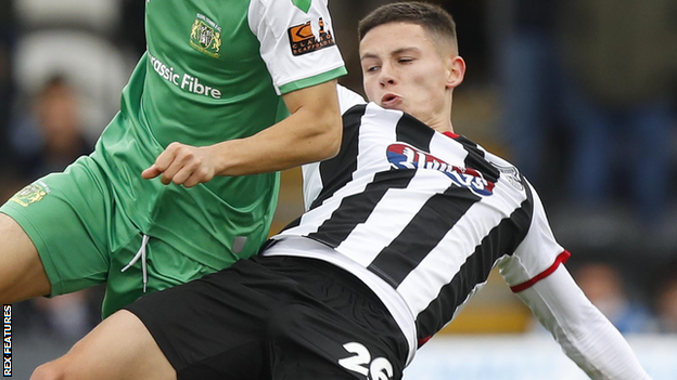 Alex Hunt made 17 appearances out on loan with Grimsby Town in the National League this season, scoring once