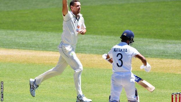 Josh Hazlewood celebrates