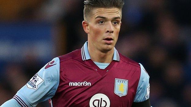 Aston Villa midfielder Jack Grealish