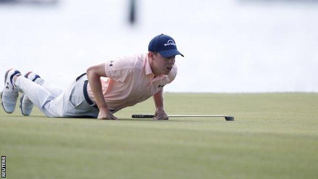 England's Matt Fitzpatrick surveying a putt