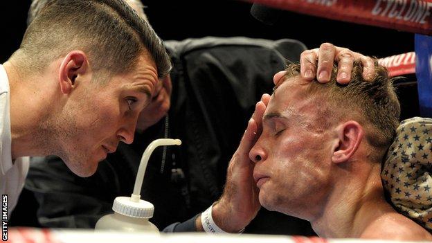 Haye's trainer Shane McGuigan (left) and Bellew's coach Dave Coldwell have both recently tasted defeat