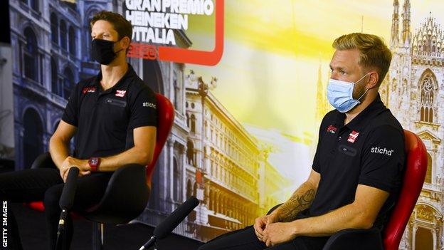 Romain Grosjean and Kevin Magnussen